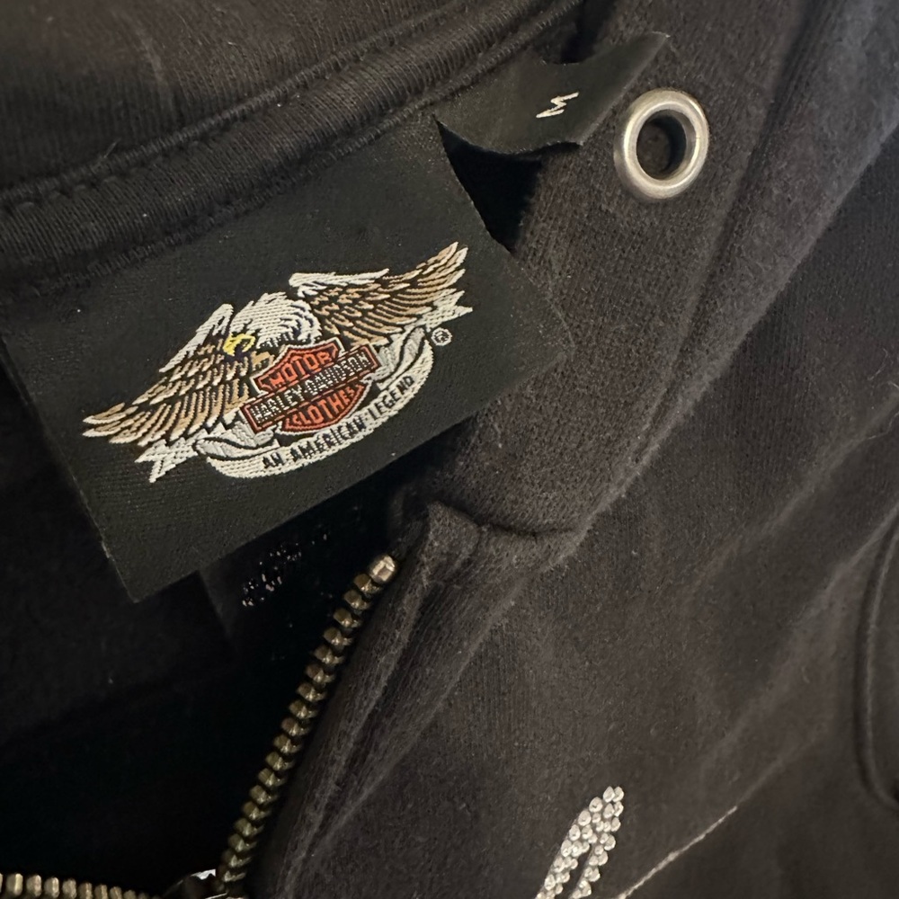 Harley-Davidson Black Zip-Up Jacket - Picture 3 of 4